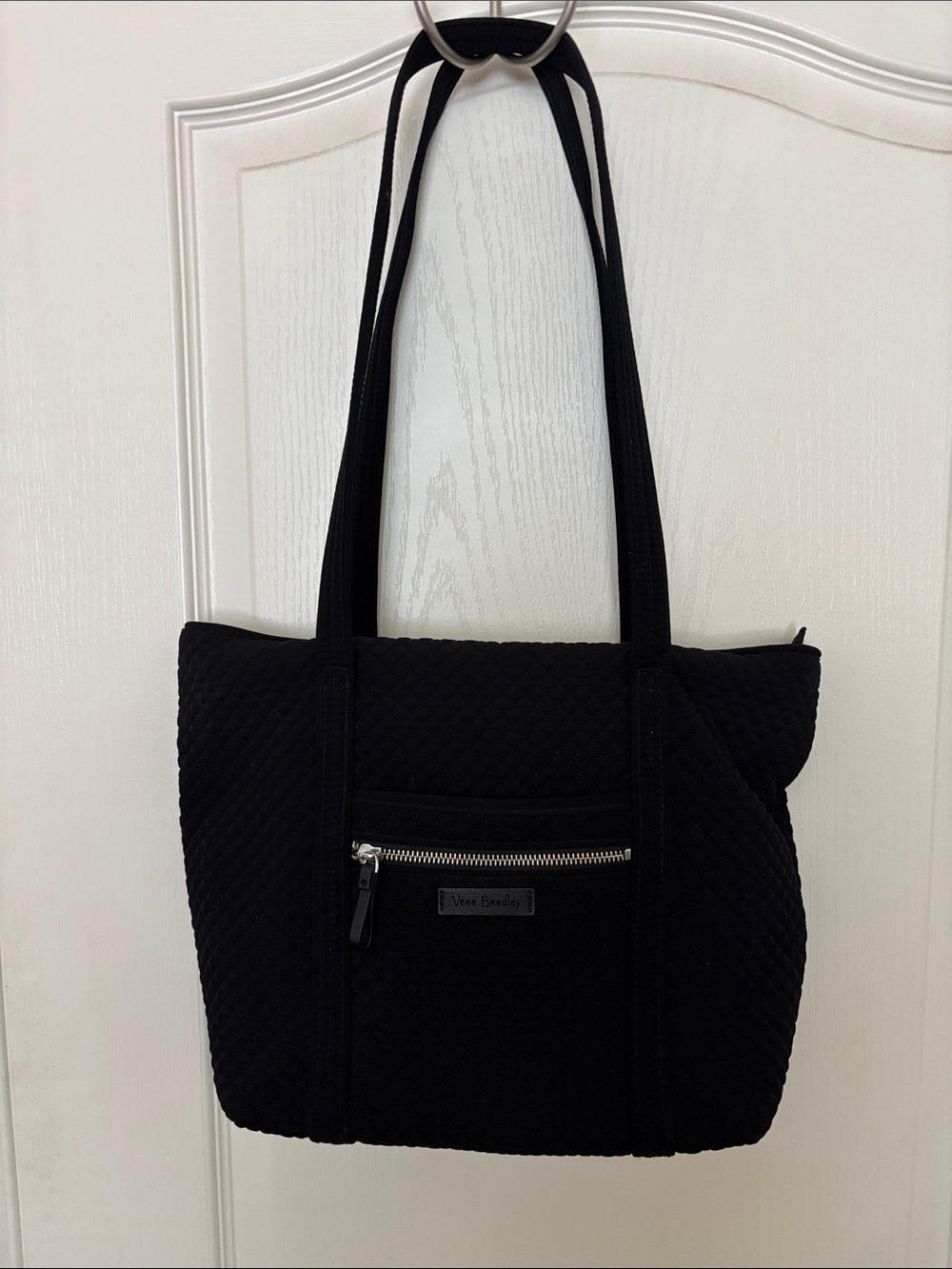 Vera Bradley Black Quilted Shoulder Tote